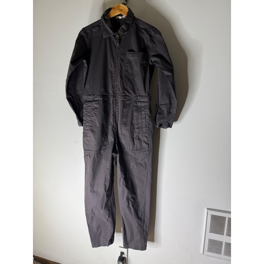 Alex Mill Coveralls long sleeve grey Cotton Twill Utility Jumpsuit Workwear s